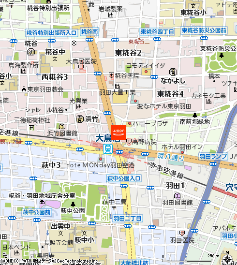 まいばすけっと大鳥居駅北店付近の地図